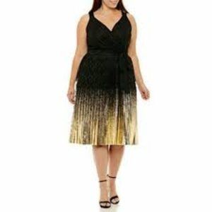 Black and Gold Cocktail Dress
